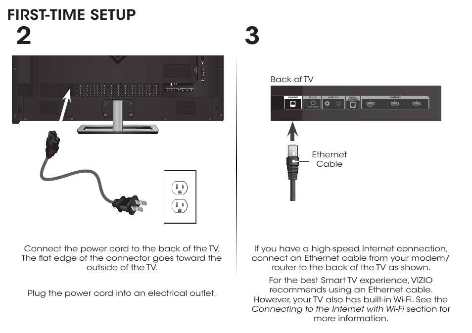 First-time setup | Vizio M602i-B3 - Quickstart Guide User Manual | Page 12 / 28
