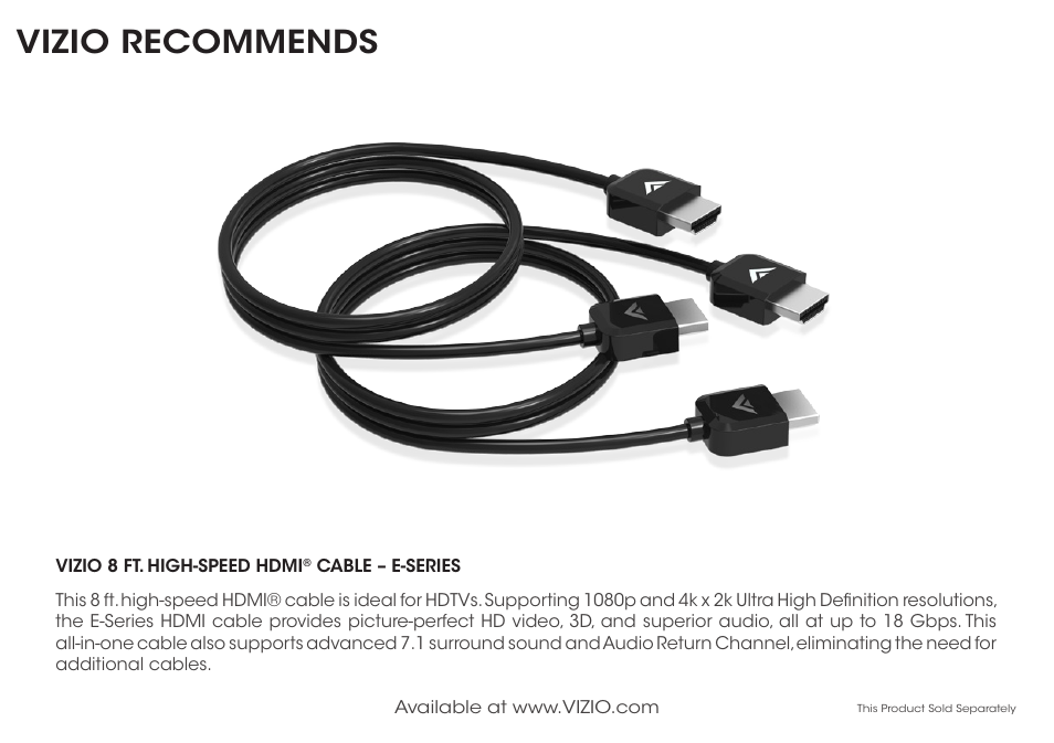 Vizio recommends | Vizio M652i-B2 - Quickstart Guide User Manual | Page 22 / 28