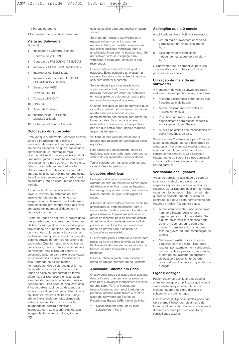 Bowers & Wilkins ASW825 User Manual | Page 25 / 64