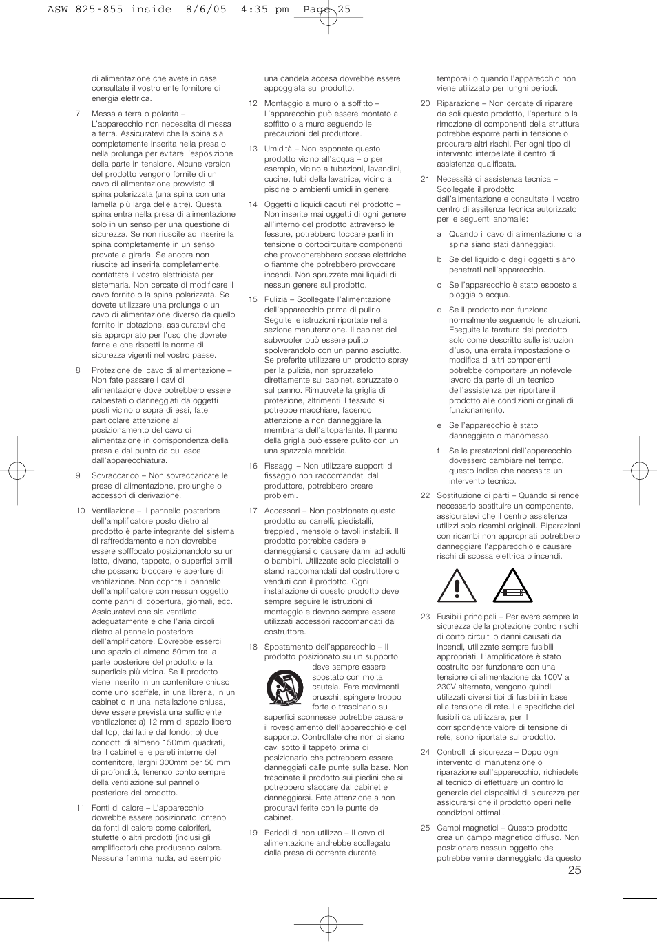 Bowers & Wilkins ASW825 User Manual | Page 28 / 64