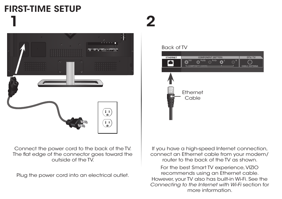 First-time setup | Vizio M322i-B1 - Quickstart Guide User Manual | Page 12 / 28