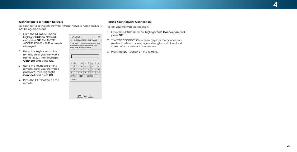 Connecting to a hidden network, Vizio | Vizio M502i-B1 - User Manual User Manual | Page 35 / 67