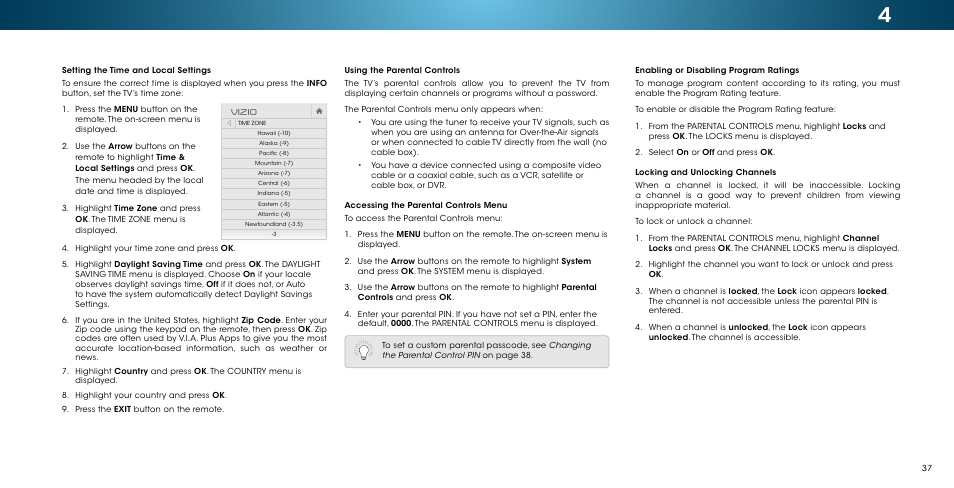 Locking and unlocking channels, Vizio | Vizio M502i-B1 - User Manual User Manual | Page 43 / 67