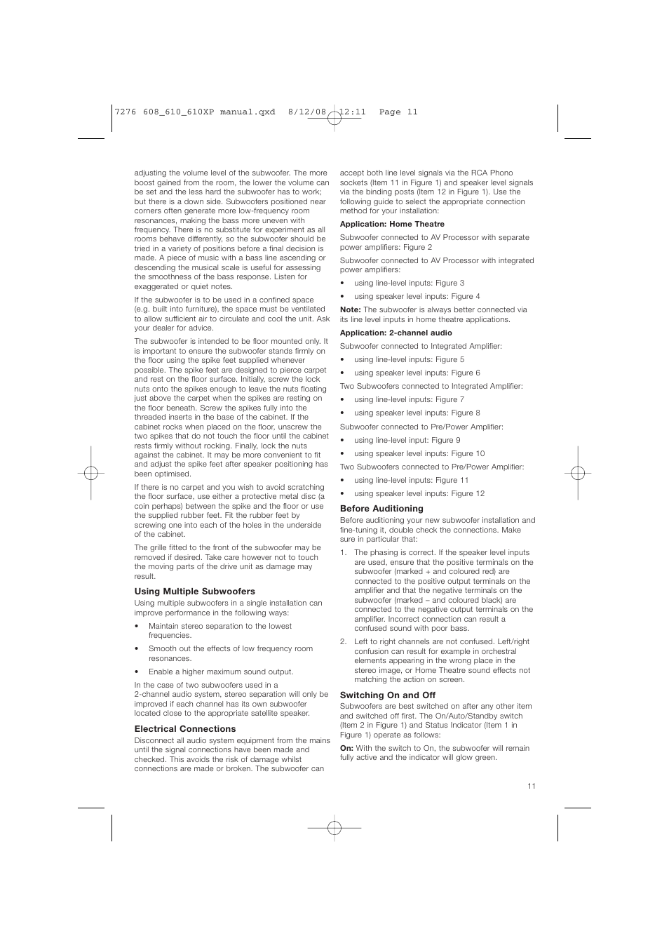 Bowers & Wilkins ASW610 User Manual | Page 14 / 104