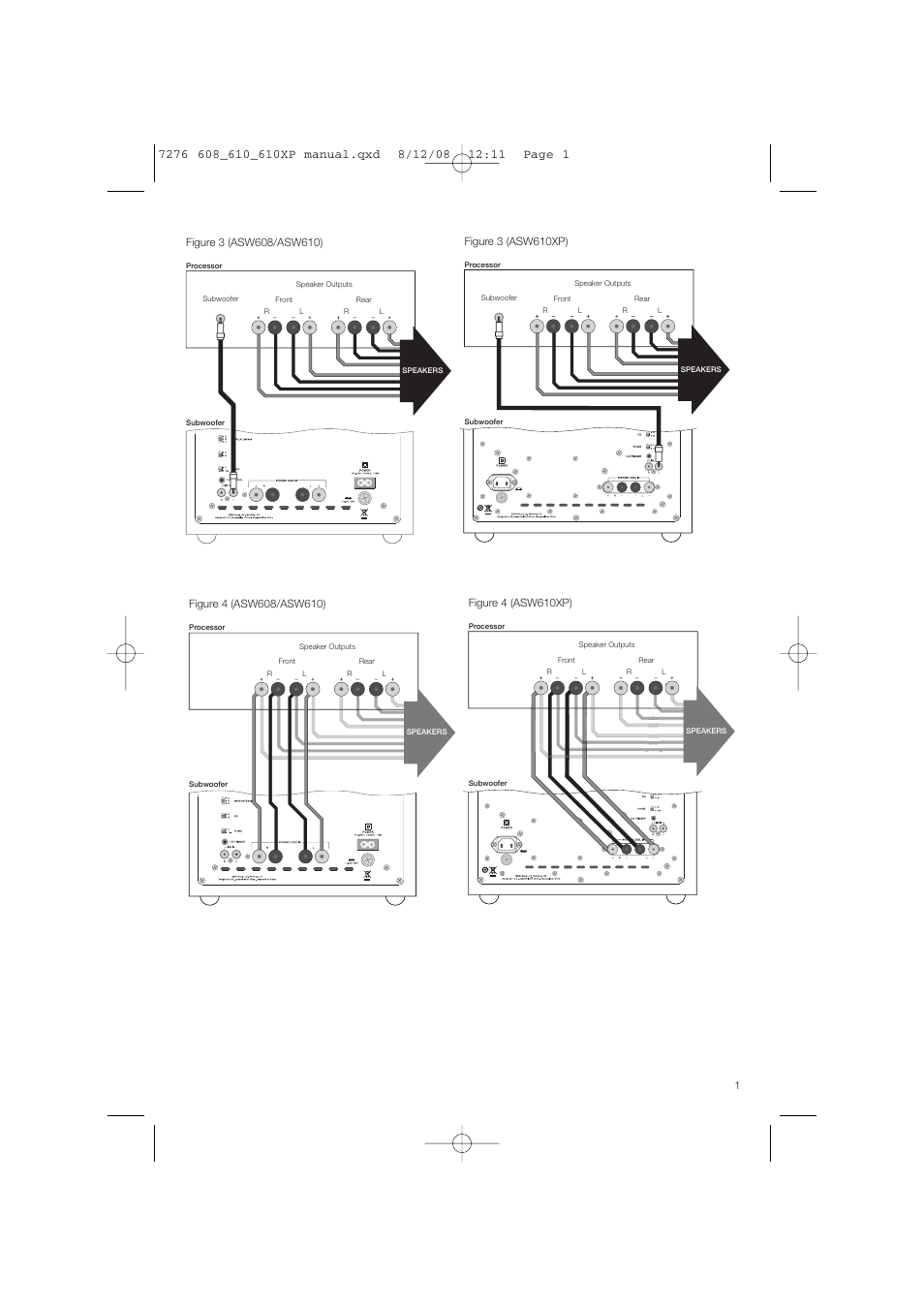 Figure 3 (asw610xp), Figure 4 (asw610xp) | Bowers & Wilkins ASW610 User Manual | Page 4 / 104