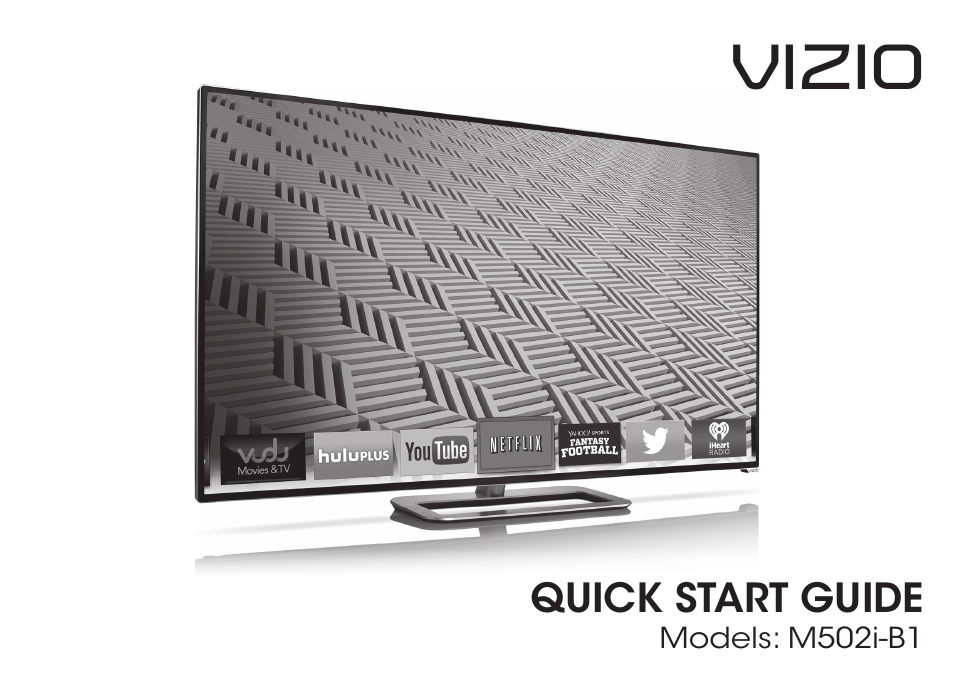 Vizio M502i-B1 - Quickstart Guide User Manual | 28 pages
