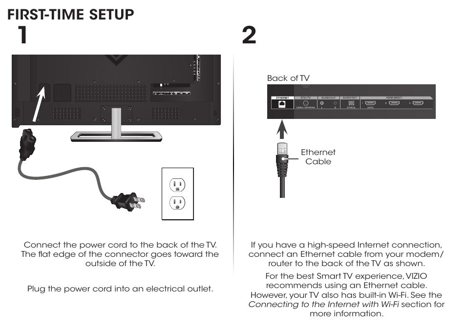 First-time setup | Vizio M422i-B1 - Quickstart Guide User Manual | Page 12 / 28