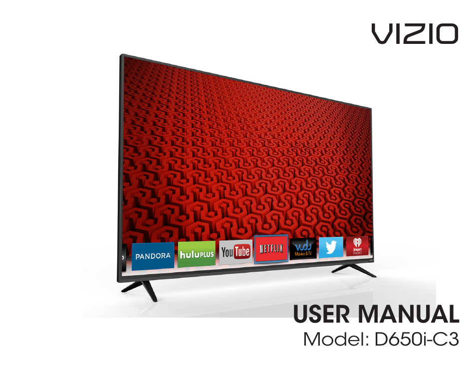 Vizio D650i-C3 - User Manual User Manual | 76 pages