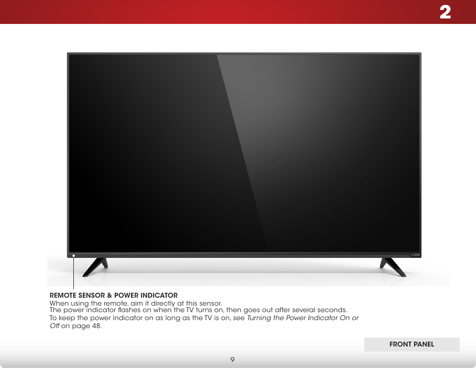 Front panel | Vizio D650i-C3 - User Manual User Manual | Page 15 / 76
