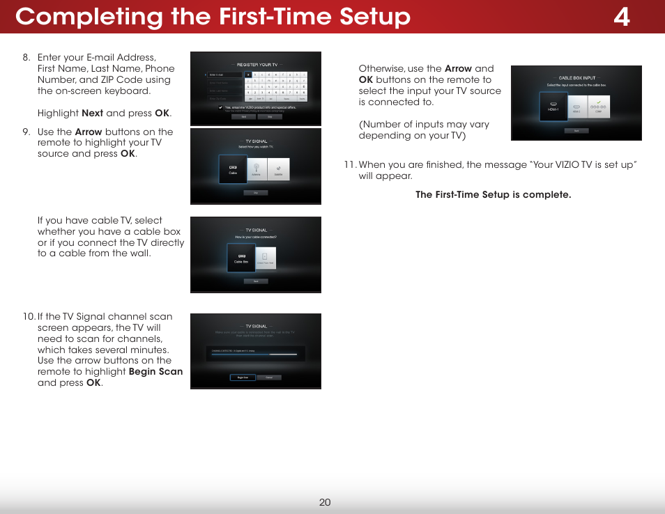 Completing the first-time setup | Vizio D650i-C3 - User Manual User Manual | Page 26 / 76