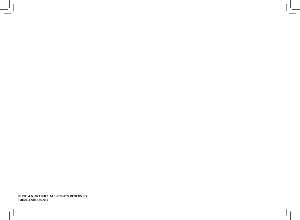 Vizio D390-B0 - Quickstart Guide User Manual | Page 20 / 20