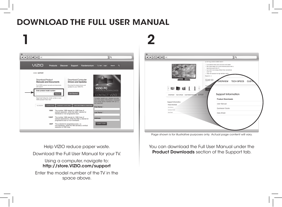 Download the full user manual | Vizio D390-B0 - Quickstart Guide User Manual | Page 5 / 20