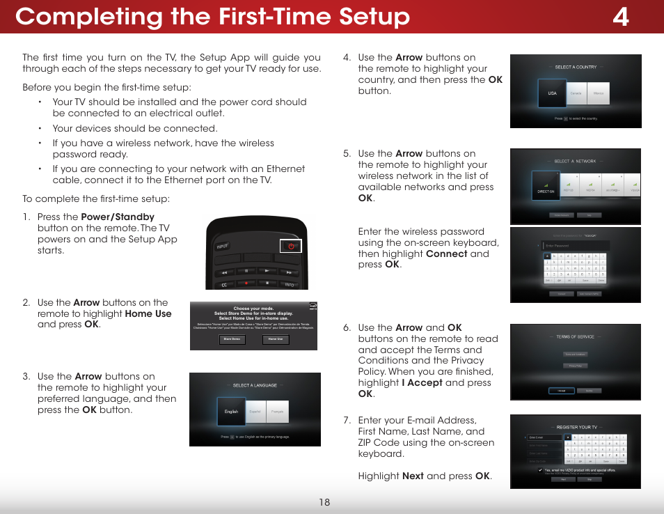 Completing the first-time setup | Vizio D500i-B1 - User Manual User Manual | Page 24 / 75