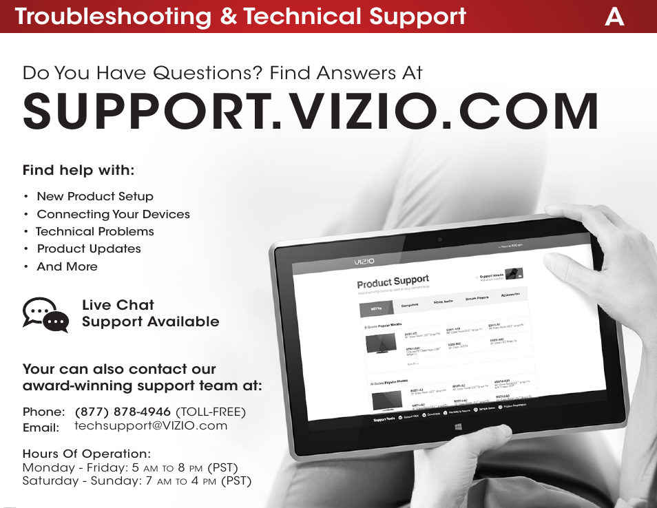 Troubleshooting & technical support, Do you have questions? find answers at | Vizio D500i-B1 - User Manual User Manual | Page 65 / 75