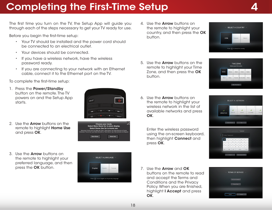 Completing the first-time setup | Vizio D650i-B2 - User Manual User Manual | Page 24 / 79