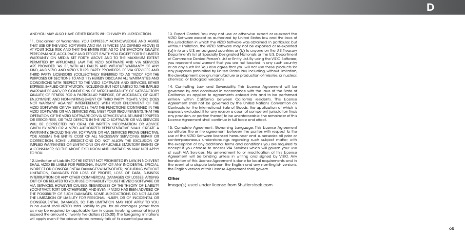 Vizio P552ui-B2 - User Manual User Manual | Page 68 / 69