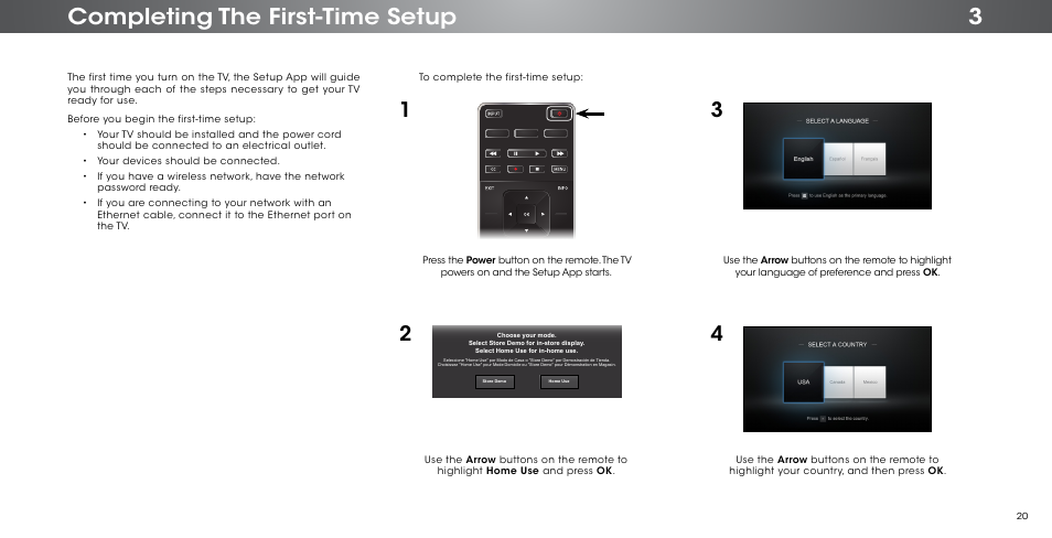 3completing the first-time setup | Vizio P602ui-B3 - User Manual User Manual | Page 20 / 69