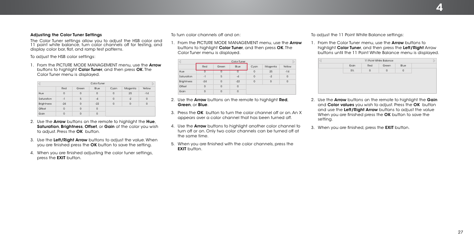 Vizio P602ui-B3 - User Manual User Manual | Page 27 / 69