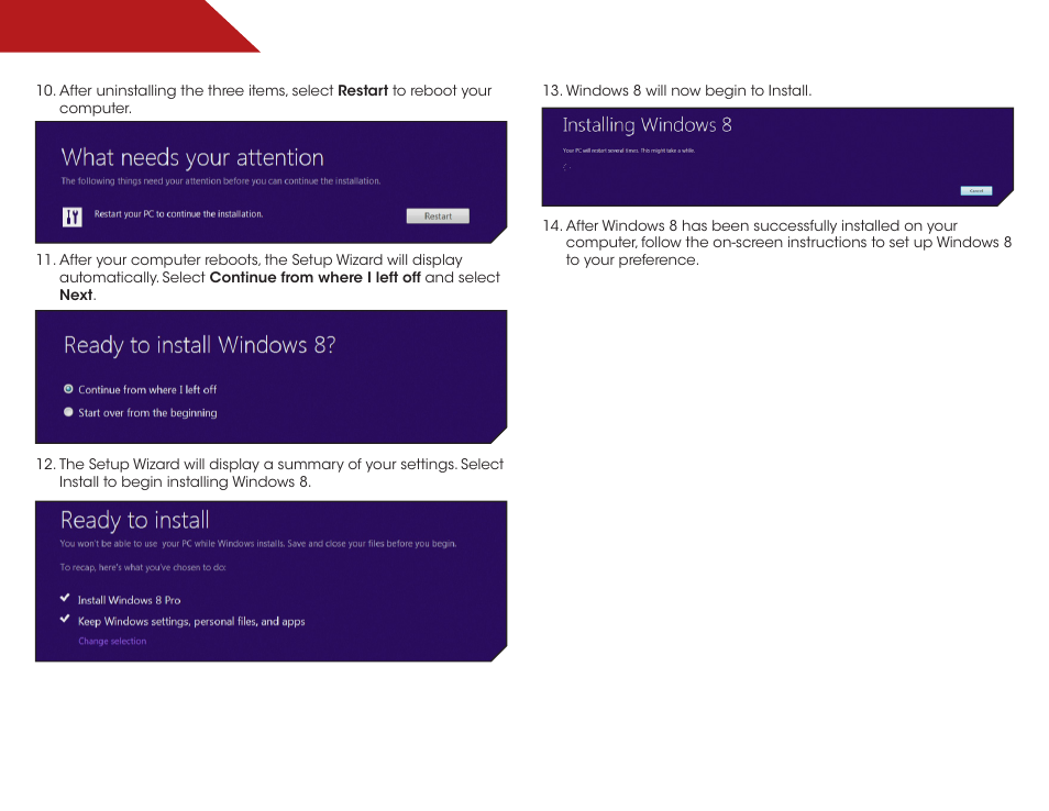 Vizio CT14-A0 - Windows 8 Installation Guide User Manual | Page 6 / 9