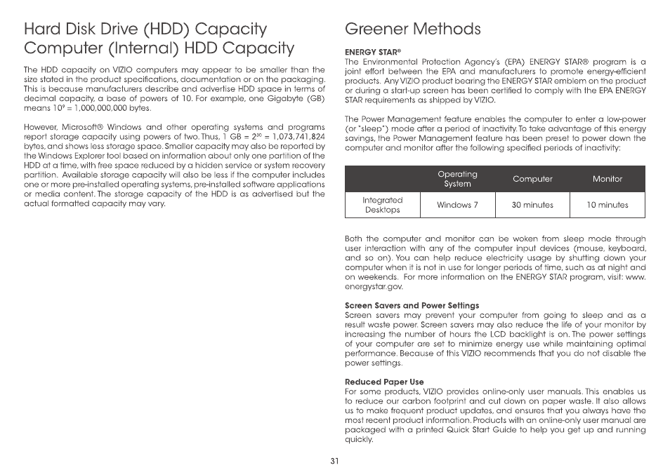Greener methods | Vizio CA27-A0 - Quickstart Guide User Manual | Page 33 / 36