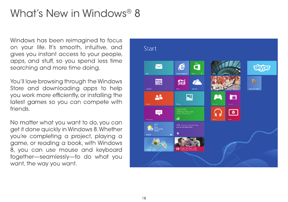 What's new in windows® 8, O chi | Vizio CA24-A4 - Quickstart Guide User Manual | Page 20 / 40