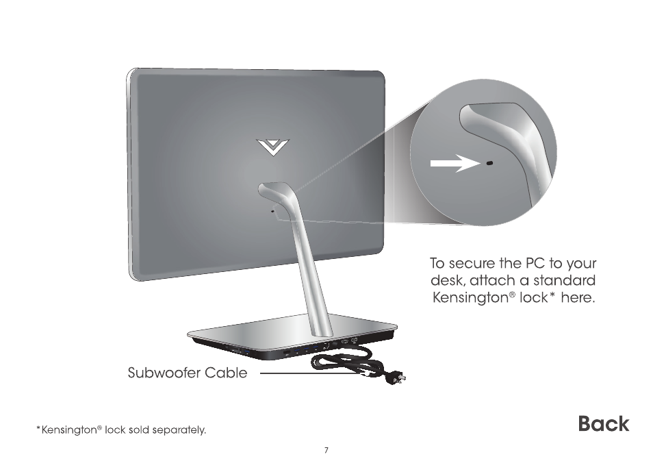 Back | Vizio CA24-A4 - Quickstart Guide User Manual | Page 9 / 40