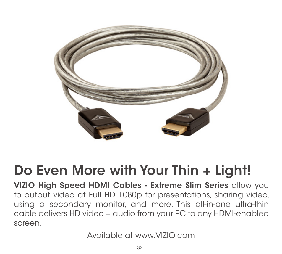 Do even more with your thin + light | Vizio CT14-A0 - Quickstart Guide User Manual | Page 34 / 36