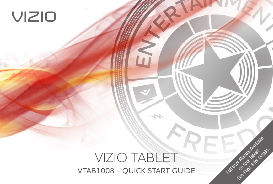 Vizio VTAB1008 - Quickstart Guide User Manual | 20 pages