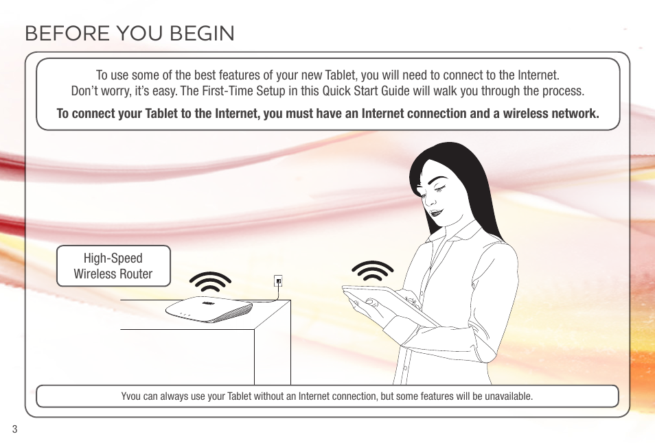 Before you begin | Vizio VTAB1008 - Quickstart Guide User Manual | Page 4 / 20