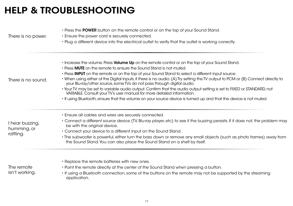 Help & troubleshooting | Vizio S2121w-D0 - Quickstart Guide User Manual | Page 21 / 24