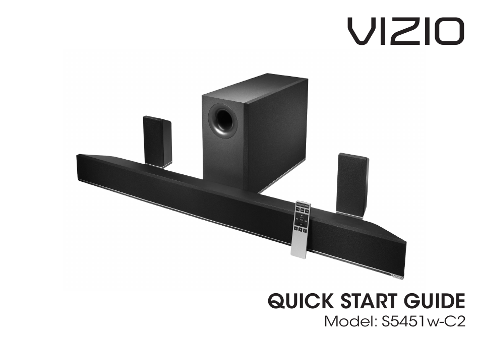 Vizio S5451w-C2 - Quickstart Guide User Manual | 34 pages