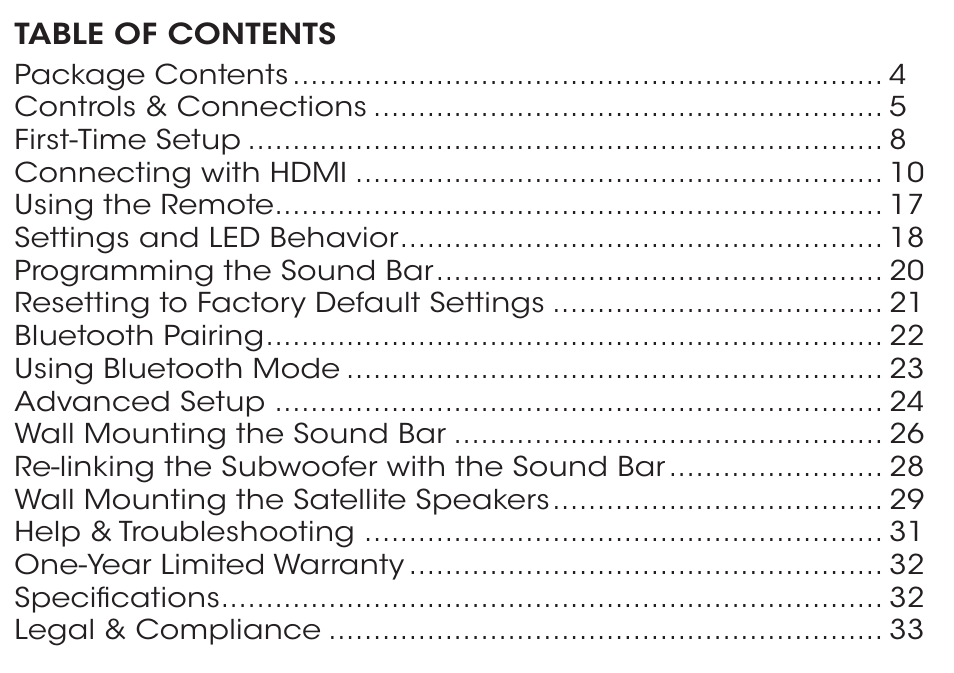 Vizio S5451w-C2 - Quickstart Guide User Manual | Page 3 / 34