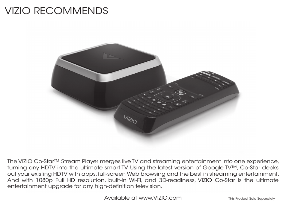 Vizio recommends | Vizio S3851w-D4 - Quickstart Guide User Manual | Page 30 / 36