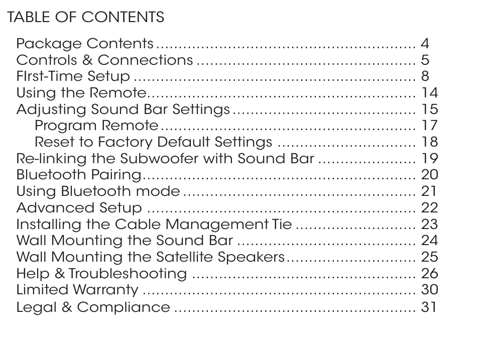 Vizio S4251w-B4 - Quickstart Guide User Manual | Page 3 / 32