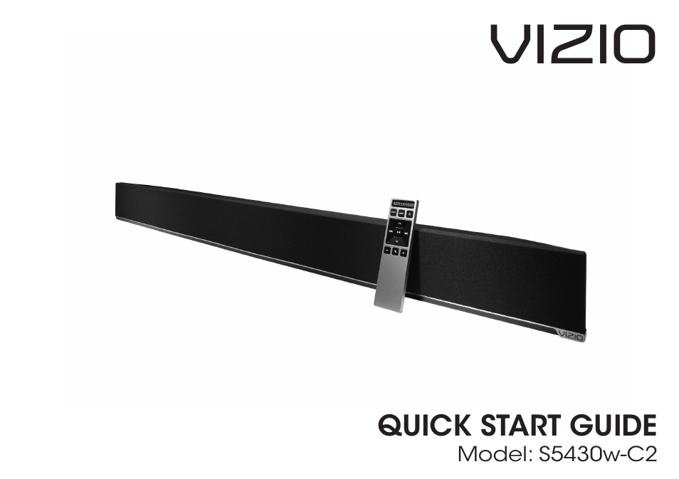 Vizio S5430w-C2 - Quickstart Guide User Manual | 28 pages