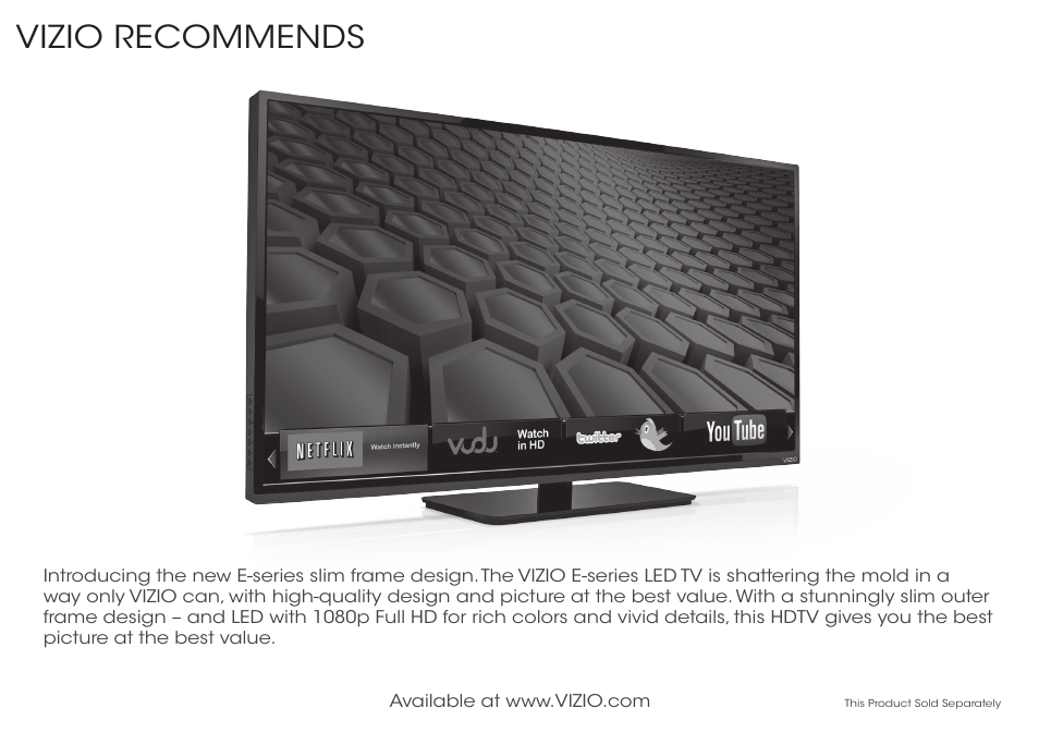 Vizio recommends | Vizio S4221w-C4 - Quickstart Guide User Manual | Page 27 / 32