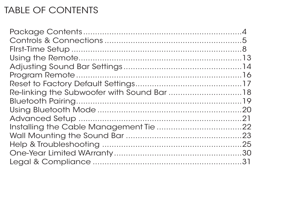 Vizio S4221w-C4 - Quickstart Guide User Manual | Page 3 / 32