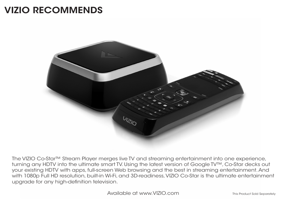 Vizio recommends | Vizio S3821w-C0 - Quickstart Guide User Manual | Page 21 / 24