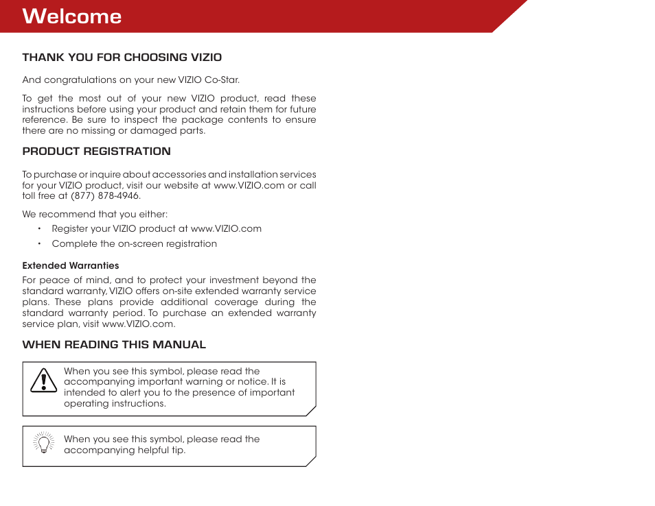 Welcome | Vizio VAP430 - User Manual User Manual | Page 3 / 62