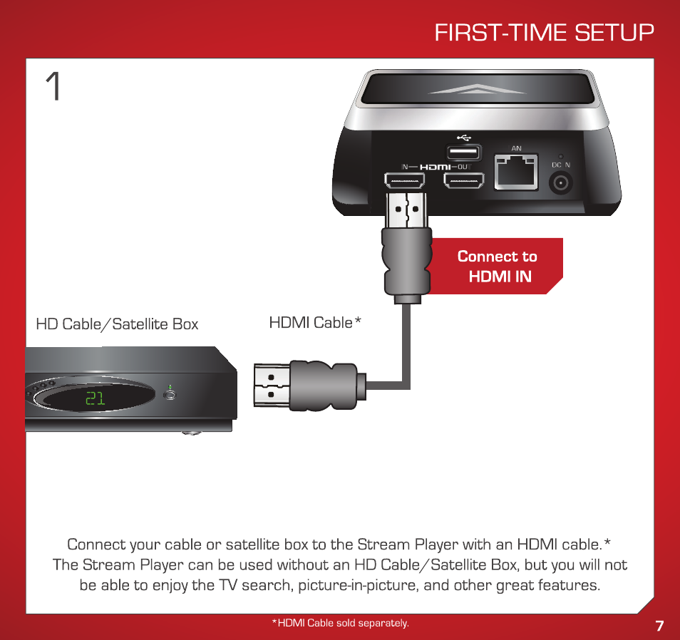 First-time setup | Vizio VAP430 - Quickstart Guide User Manual | Page 7 / 24