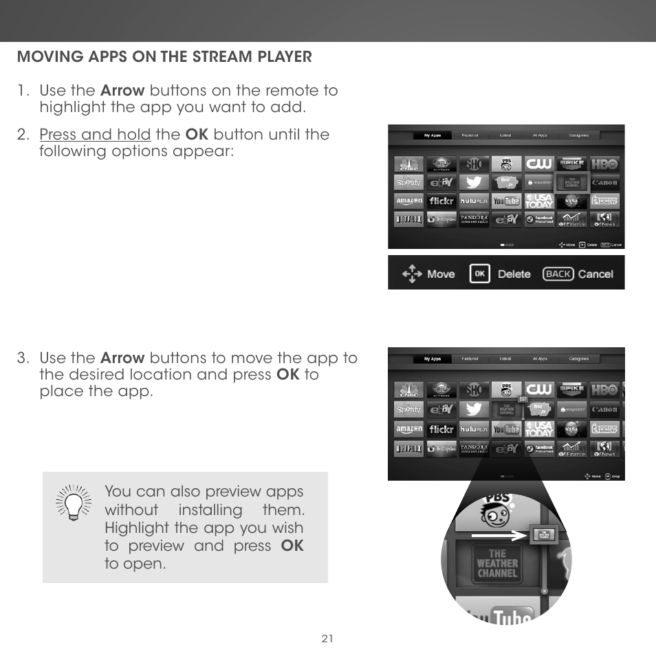 Vizio Co-Star LT Stream Player - Quickstart Guide User Manual | Page 23 / 40