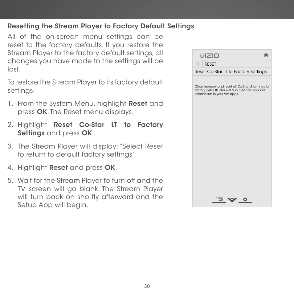 Vizio | Vizio Co-Star LT Stream Player - Quickstart Guide User Manual | Page 32 / 40