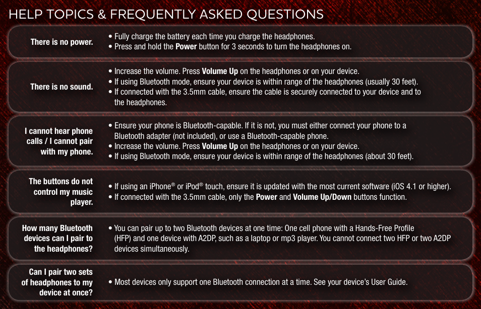 Help topics & frequently asked questions | Vizio XVTHB100 - Quickstart Guide User Manual | Page 12 / 16