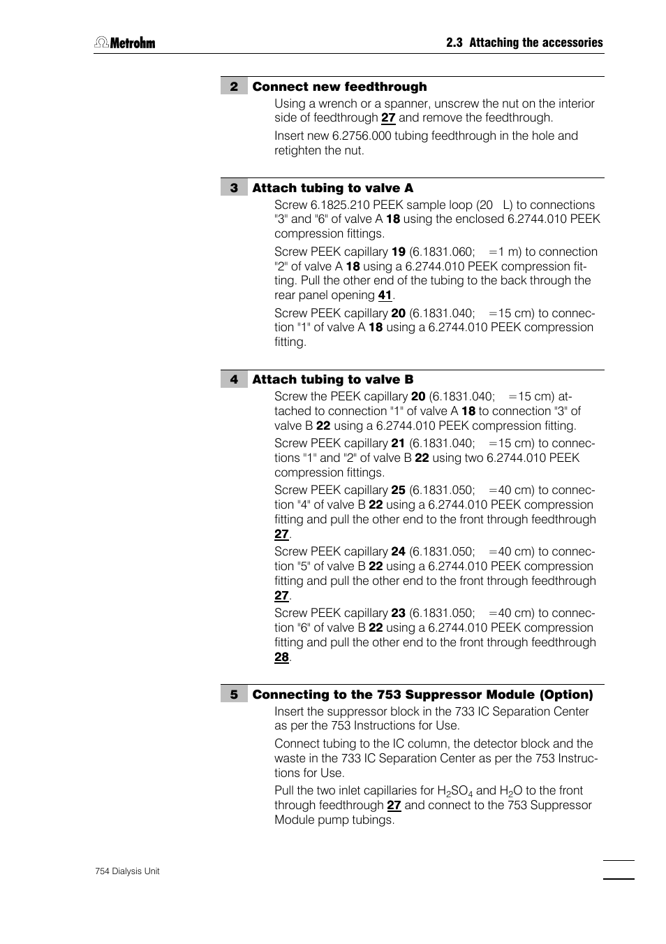 Metrohm 754 Dialysis Unit User Manual | Page 14 / 49