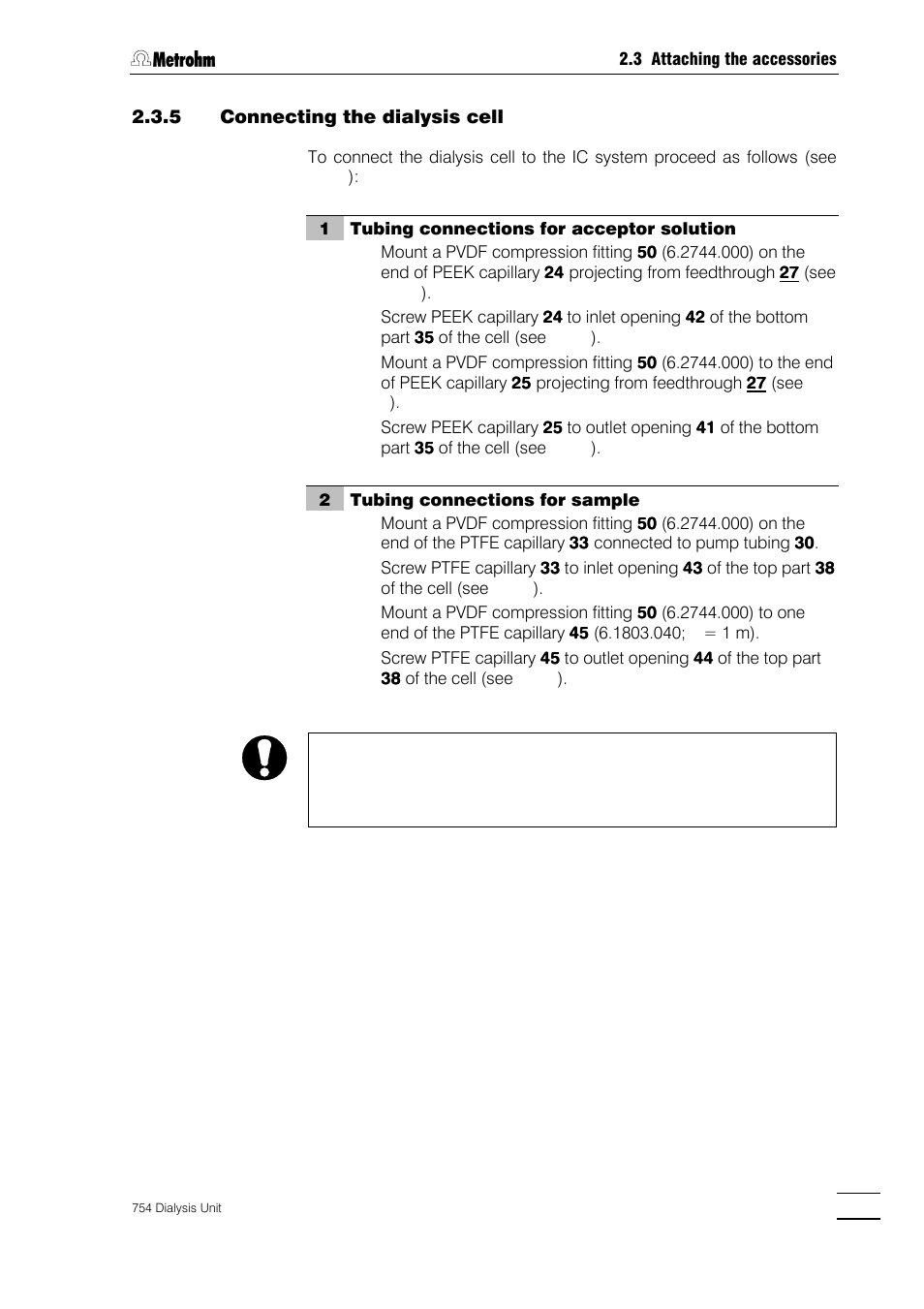 Metrohm 754 Dialysis Unit User Manual | Page 20 / 49