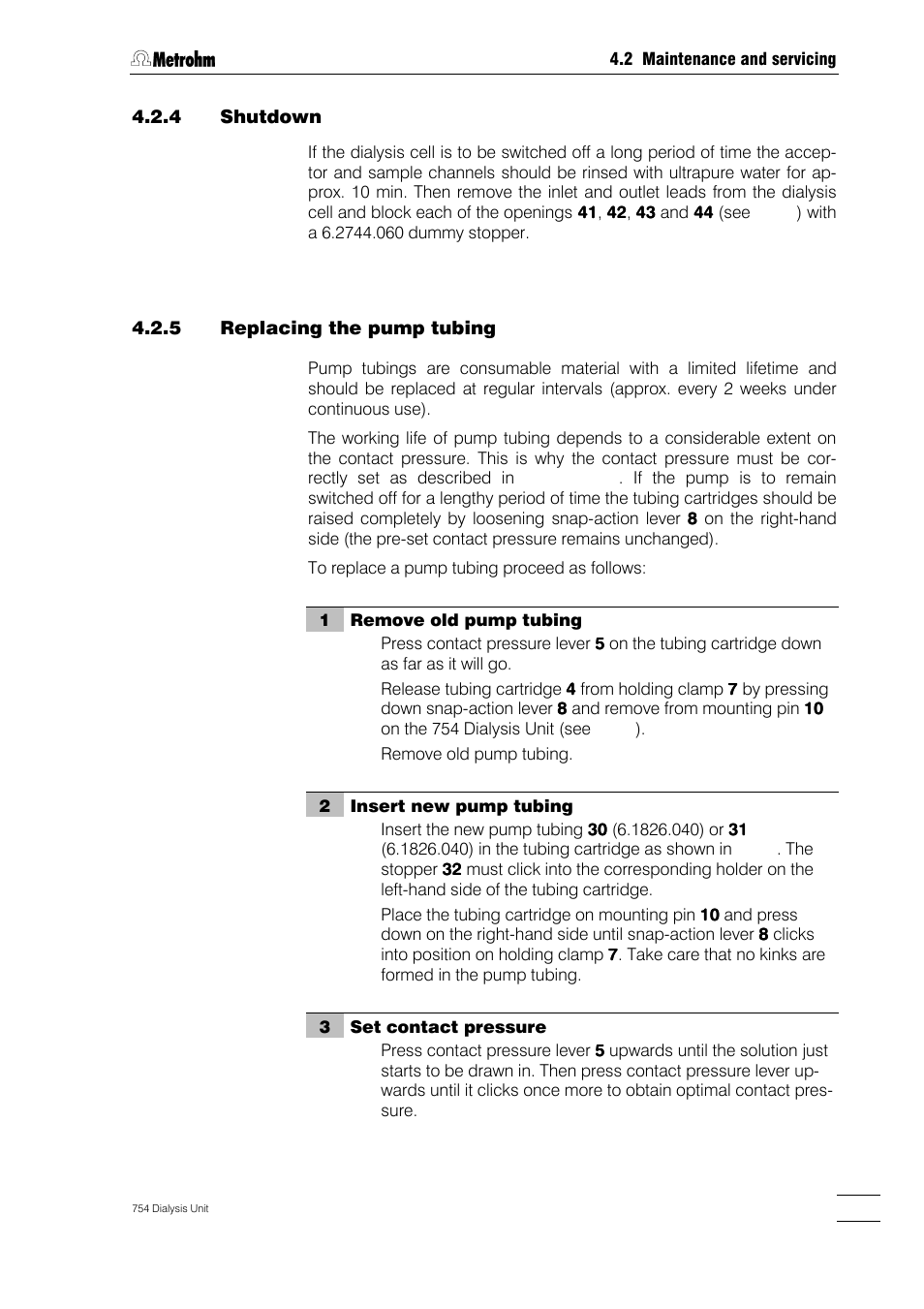 Metrohm 754 Dialysis Unit User Manual | Page 34 / 49