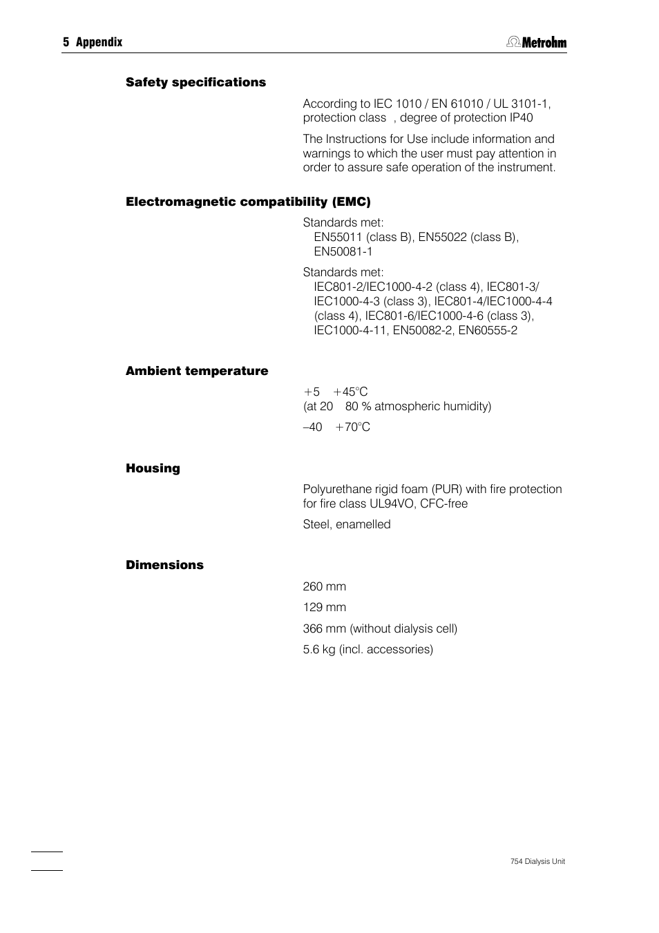 Metrohm 754 Dialysis Unit User Manual | Page 39 / 49