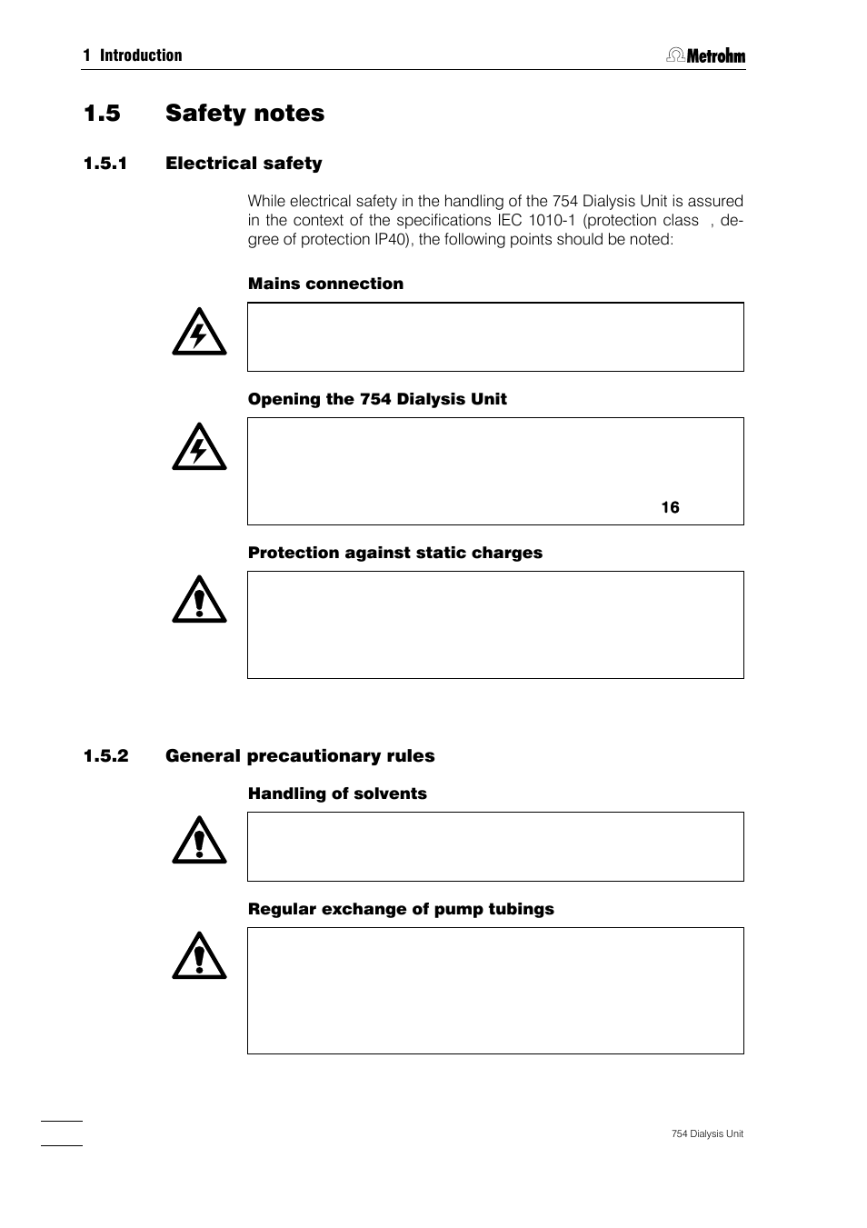 Metrohm 754 Dialysis Unit User Manual | Page 9 / 49