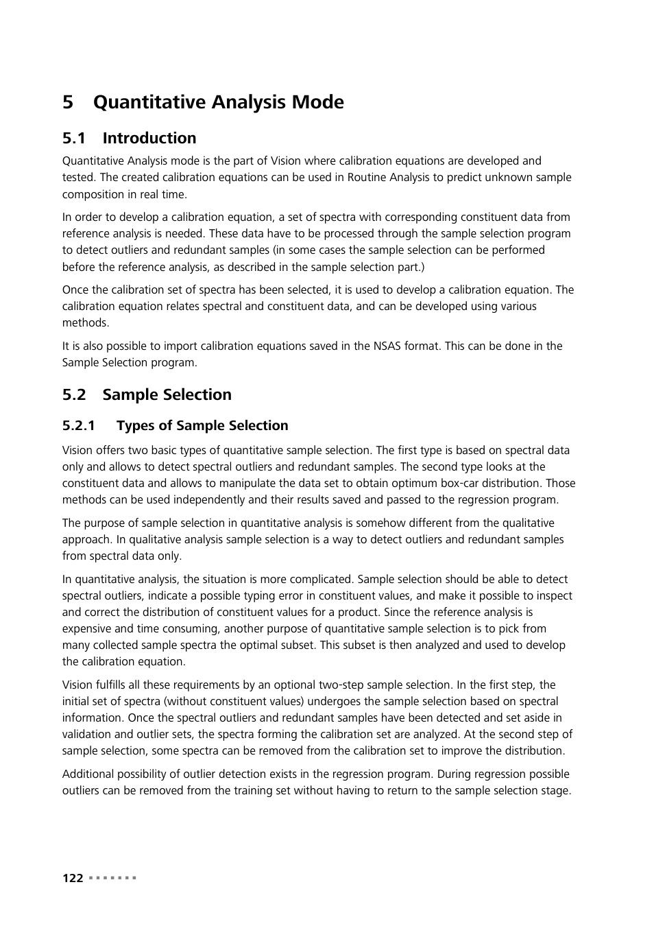 5 quantitative analysis mode, 1 introduction, 2 sample selection | 1 types of sample selection, Quantitative analysis mode, Introduction, Sample selection, Types of sample selection, 5quantitative analysis mode | Metrohm Vision Manual User Manual | Page 124 / 207