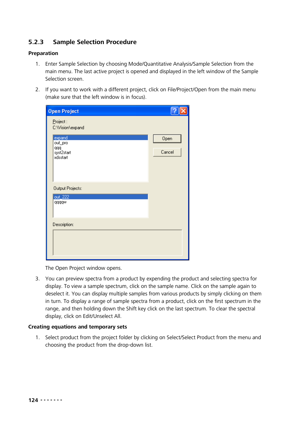 3 sample selection procedure, Sample selection procedure | Metrohm Vision Manual User Manual | Page 126 / 207